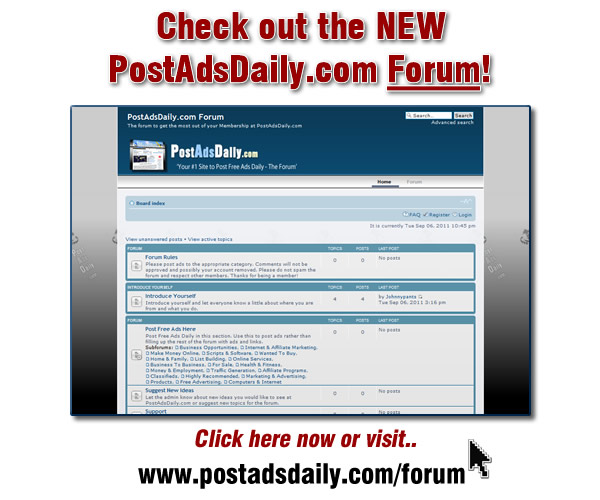 PostAdsDaily Forum